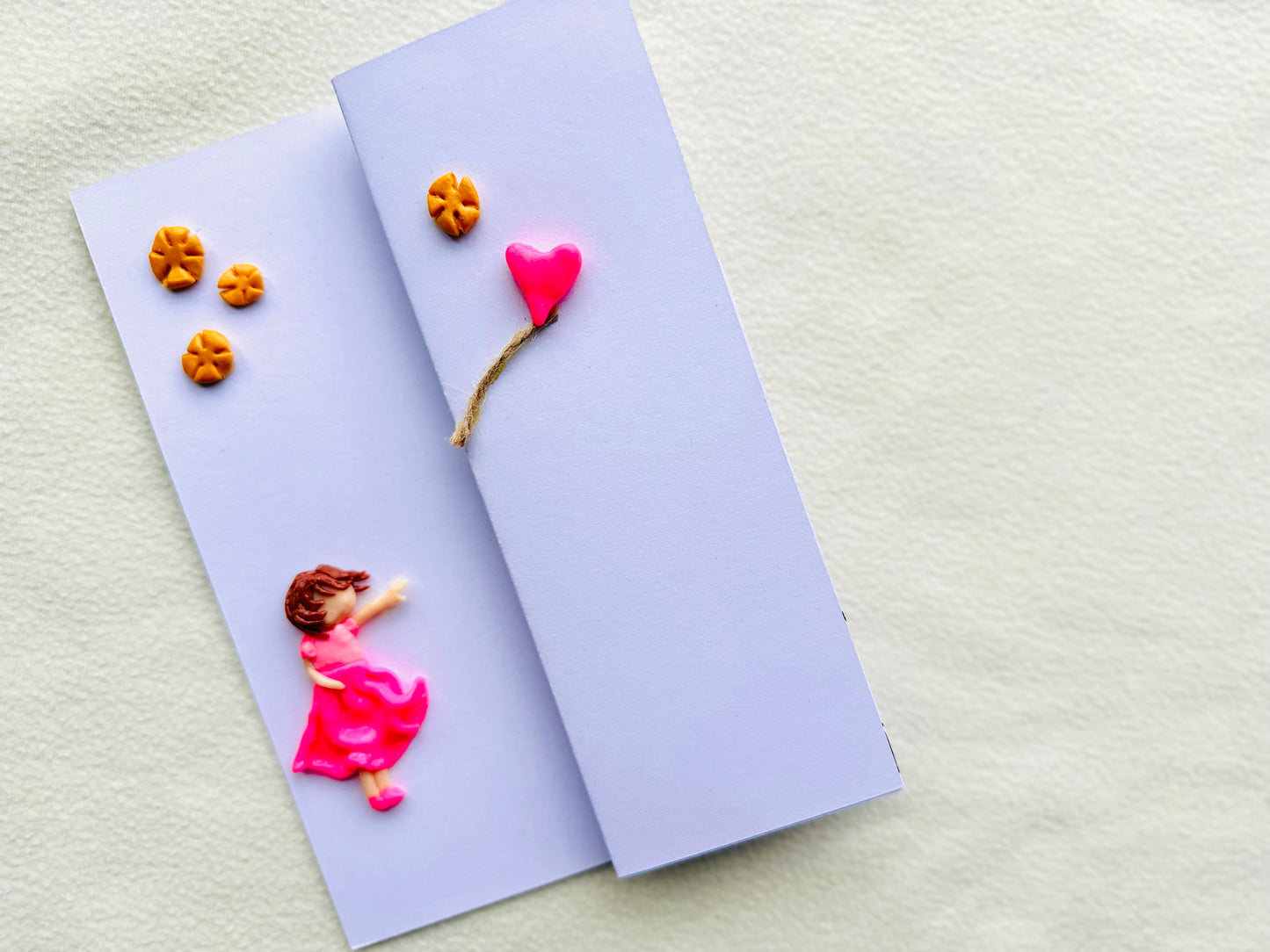 Girl With Balloon (Clay Card)