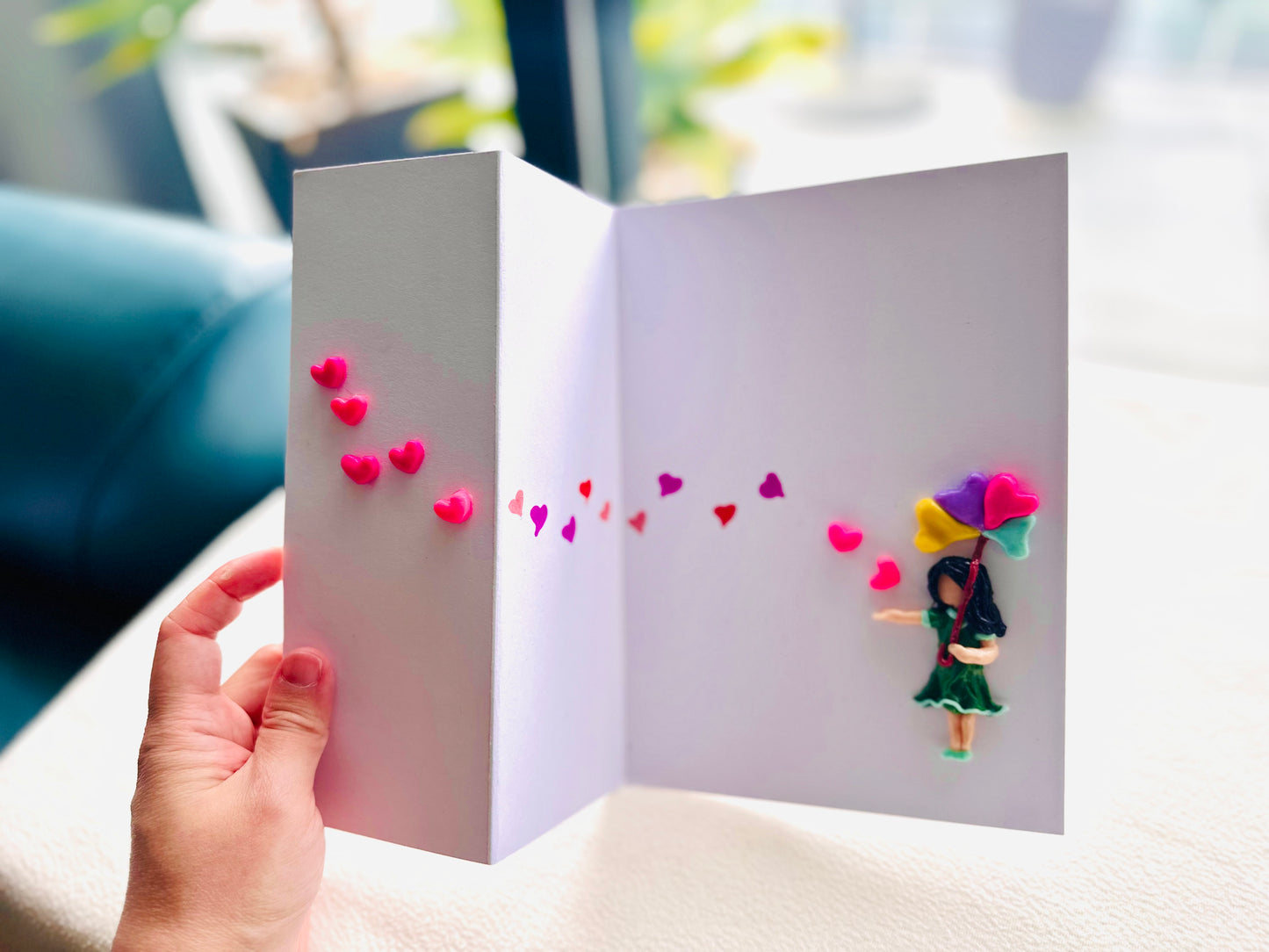 Umbrella Girl (Clay Card)