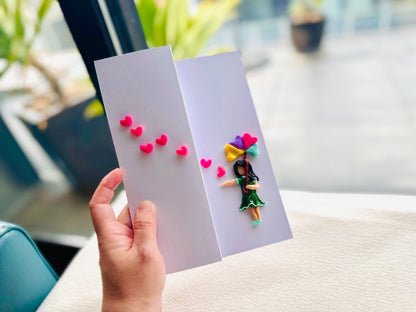 Umbrella Girl (Clay Card)